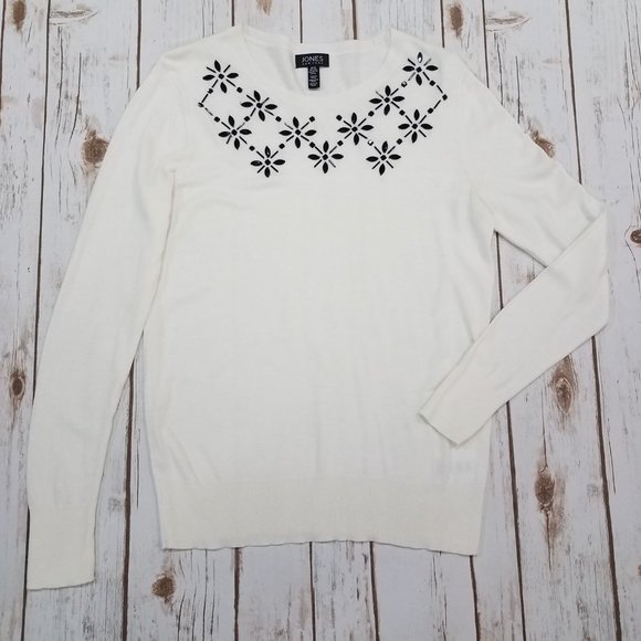 Jones NY Embellished Holiday Sweater - Picture 2 of 13